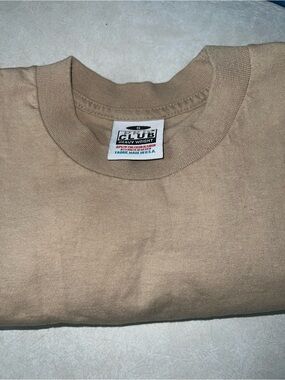 Pro club Heavy Weight Tan Crew Neck T-Shirt